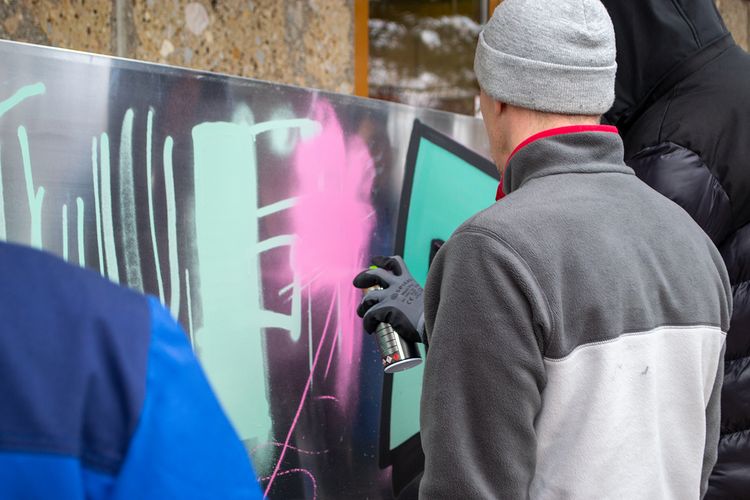 Graffitti Workshop in der Technischen Bildungsakademie Ternitz