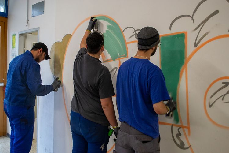 Graffitti Workshop in der Technischen Bildungsakademie Ternitz