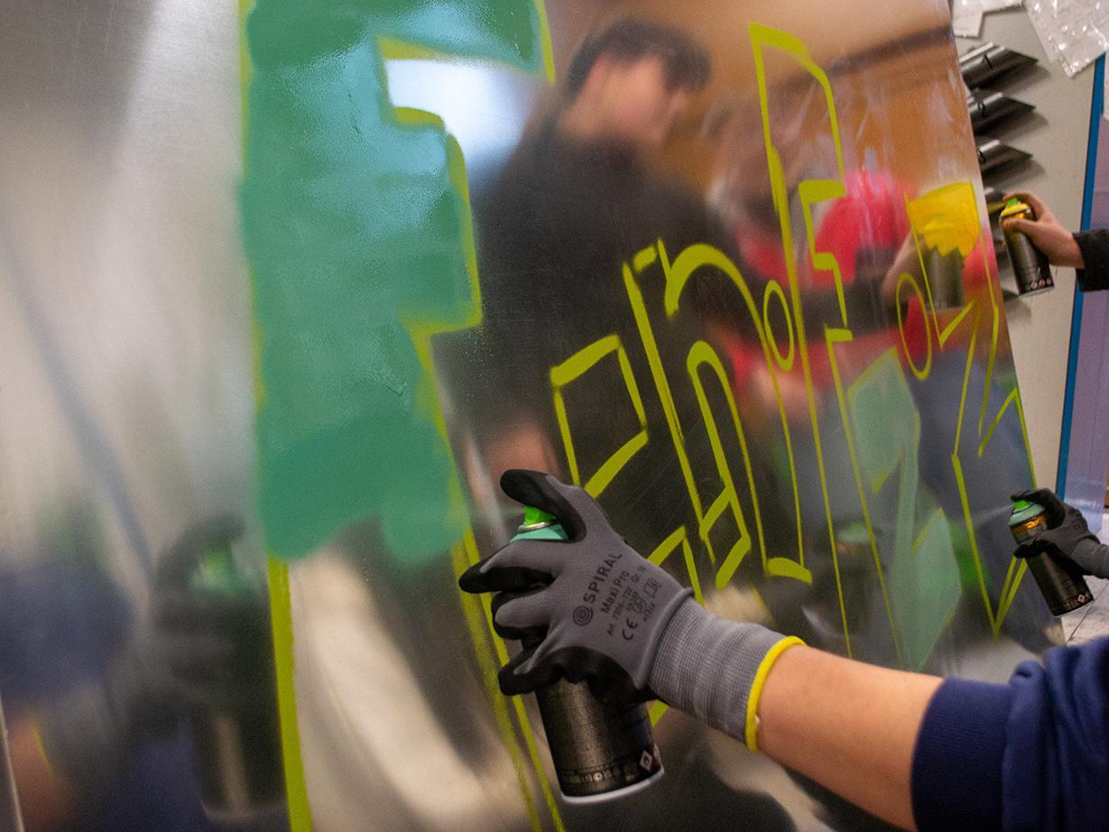 Graffitti Workshop in der Technischen Bildungsakademie Ternitz